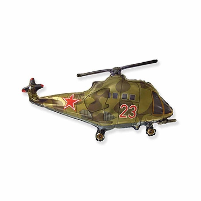 Шар фольгированный 10" «Вертолёт», для палочки - фото 108103310