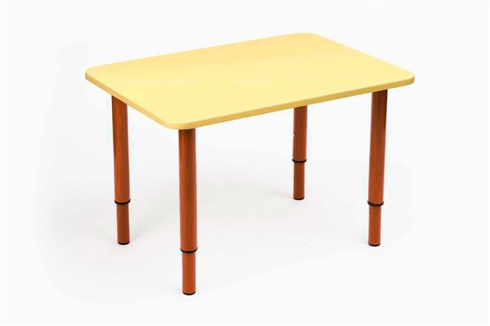 Детский стол КУЗЯ (желтый+коричневый) - фото 108239611