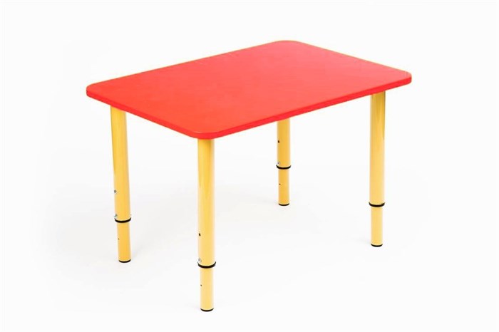 Детский стол КУЗЯ (красный+желтый) - фото 108239613