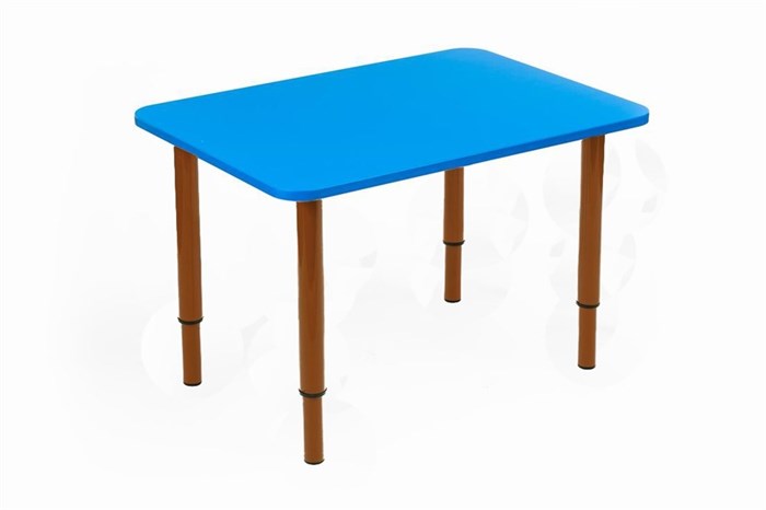 Детский стол КУЗЯ (синий+коричневый) - фото 108239616