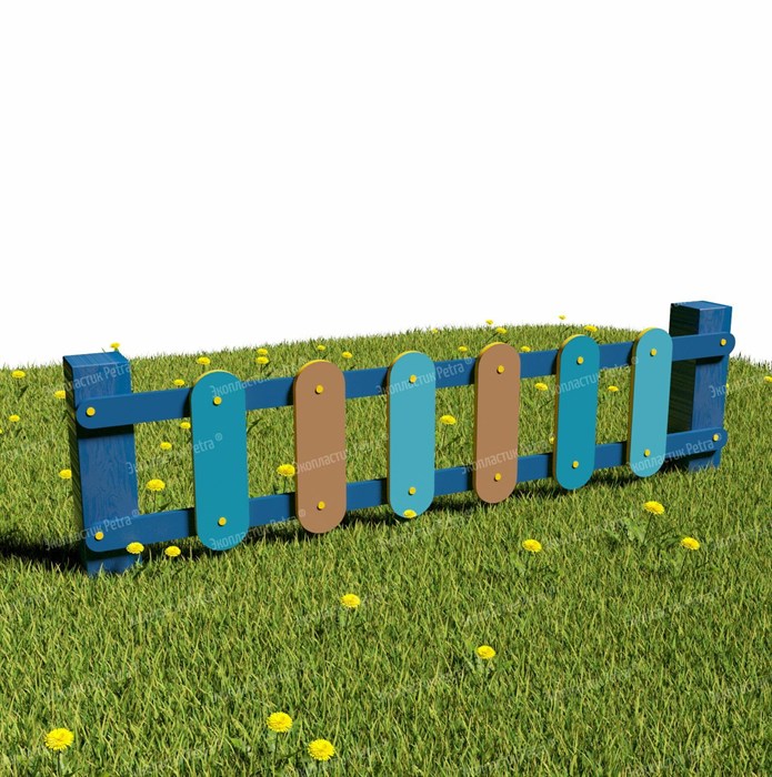 Забор из Экопластика Petra ® "Брусочки" (Модель 2) - фото 110191598