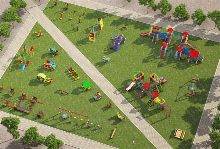 Детские и спортивные площадки на улицу, Готовое решение №27(33х23.5) - фото 110671188