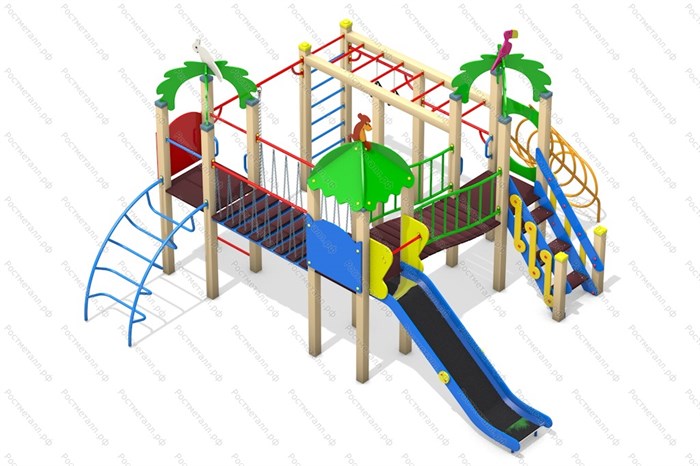 Детские и спортивные площадки на улицу, Детский игровой комплекс Ямайка - фото 110672015