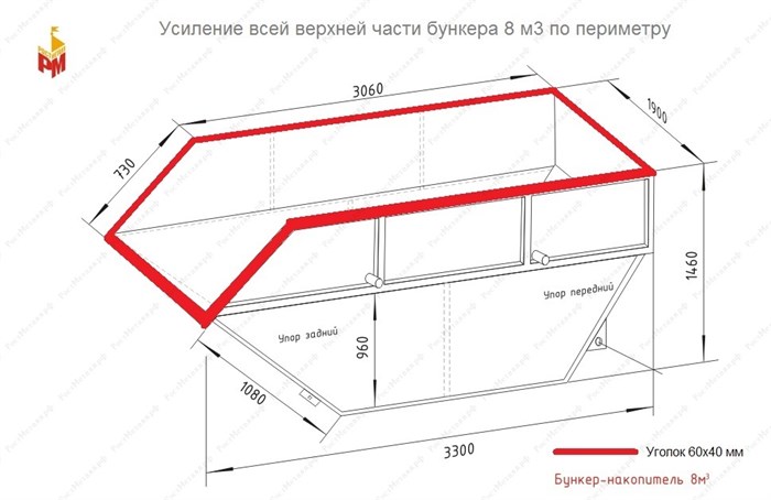 Усиление верхней части бункера по периметру - фото 110800605