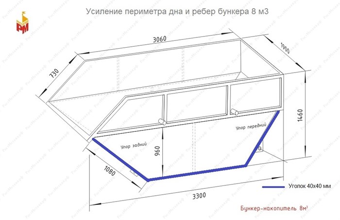 Усиление периметра дна и ребер бункера - фото 110800606