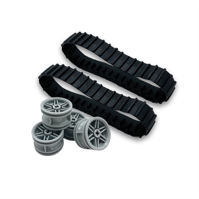 Средние резиновые гусеницы + 4 колеса EV3, Technic - фото 115215676