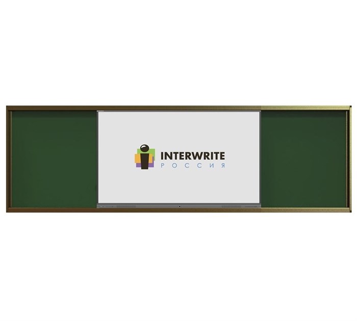 Комплект рельсовой системы с классной доской IGB1M и интерактивной панелью Interwrite 65" - фото 115244057