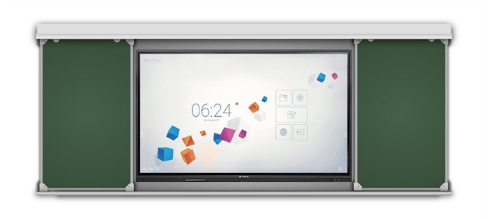 Интерактивный рельсовый комплект 4000*1200 мм с интерактивной доской 88" (меловой зеленый) - фото 115244244