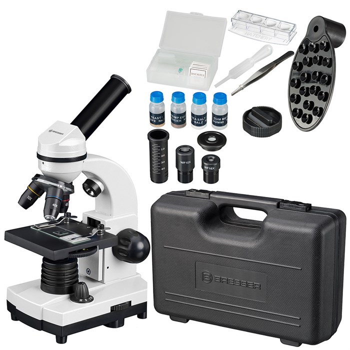 Микроскоп Bresser Junior Biolux SEL 40–1600x, белый, в кейсе - фото 115253477