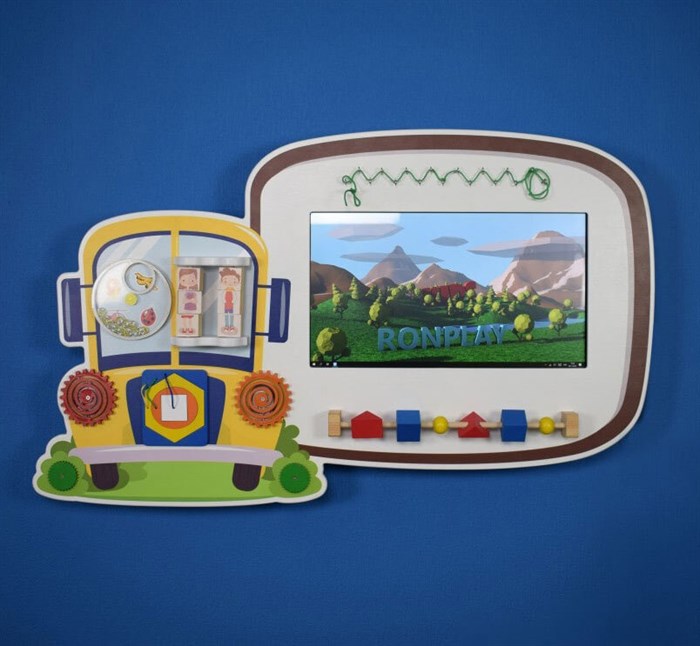 Интерактивный комплекс с бизибордом Ronplay Kids "Автобус", 21,5" ✅ - фото 115308608