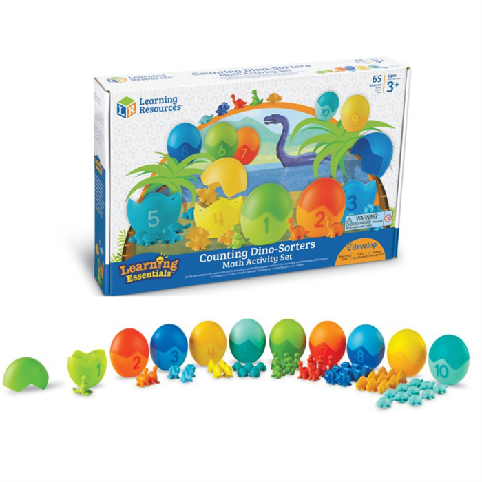 Развивающая игрушка "Дино-счет" (65 элементов) Learning Resources LER1768 - фото 115421068