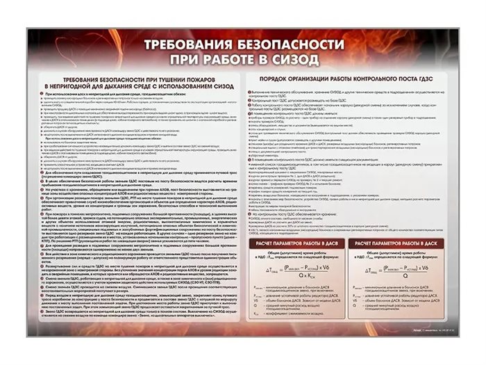 Стенд "Требования безопасности при работе в СИЗОД" ✅ - фото 115772298