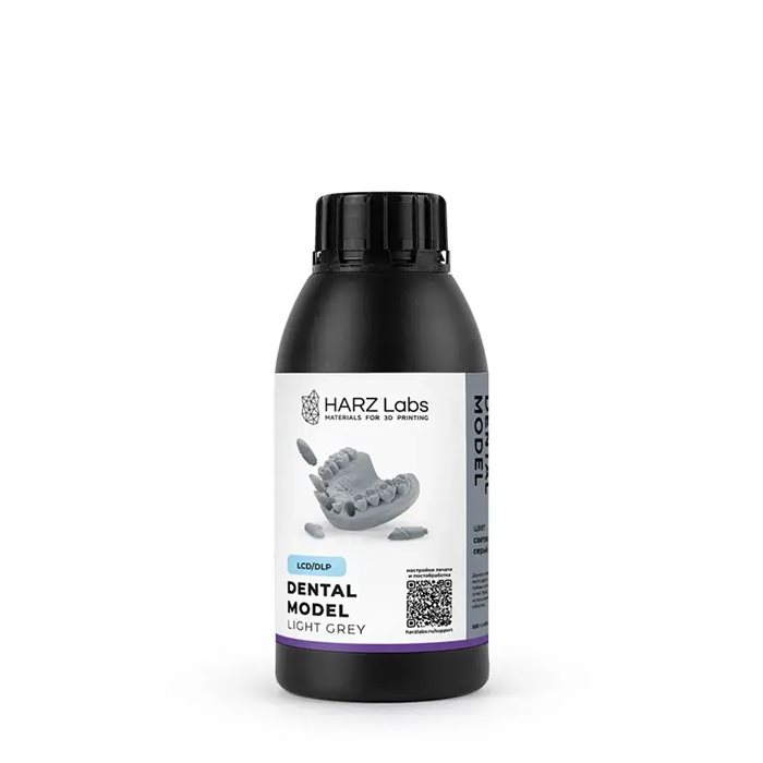 Фотополимерная смола HARZ Labs Dental Model Light Grey, светло серый - фото 115798032