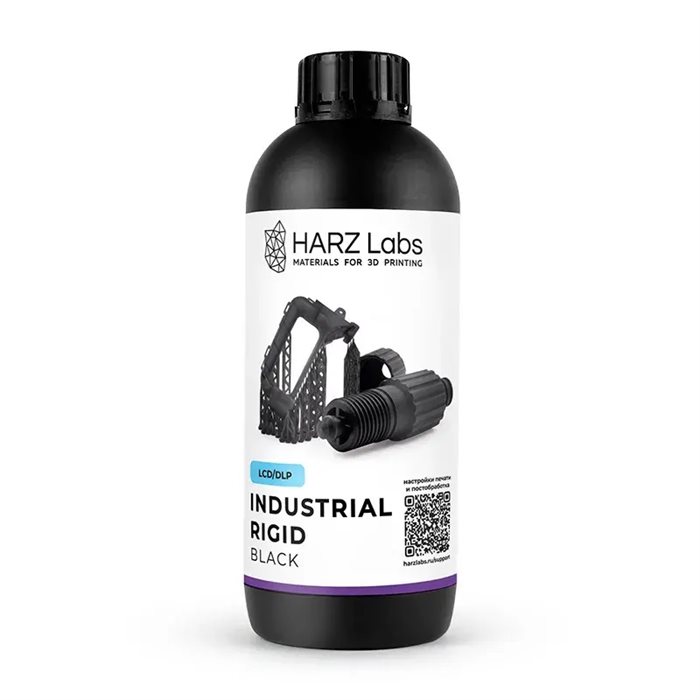 Фотополимерная смола HARZ Labs Industrial Rigid, черный (1000 гр) - фото 115798051