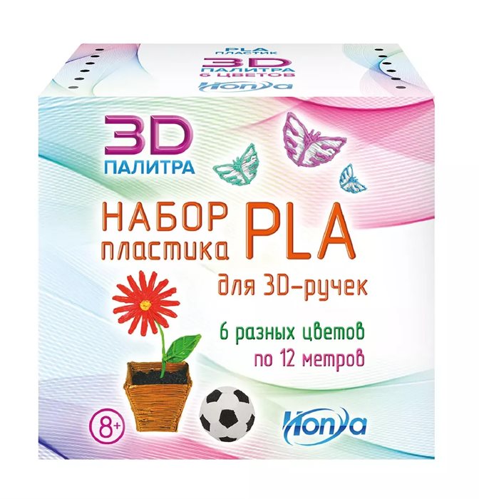 Набор PLA-пластика для 3D-ручки, 6 цветов, 12 метров HONYA SC-PLA-06 - фото 115798350