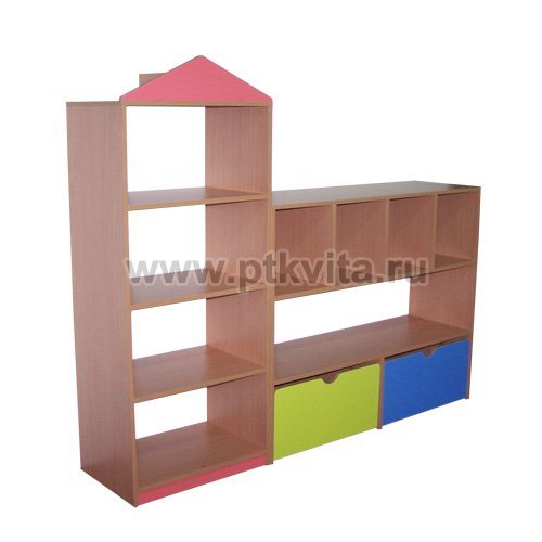 Игровая стенка для игрушек "Домик" арт. 17.1.002 - фото 117475569