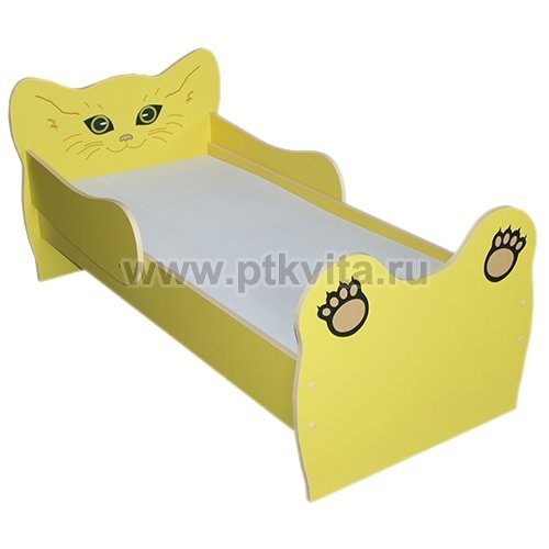Кровать "Кошка с бортиком" Цветная арт. 182 - фото 117475971