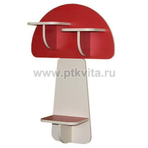 Полка навесная "Мухомор" арт. 17.7.106 - фото 117476026