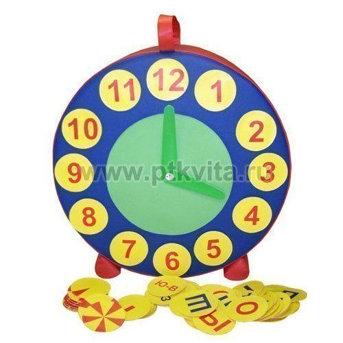 "Будильник" игрушка дидактическая с кармашком арт. 4Д11 - фото 117476153