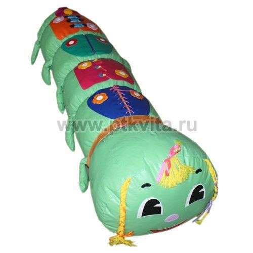 «Гусеница большая»  игрушка напольная дидактическая (гранулы, поролон) арт. 4Д30 - фото 117476163