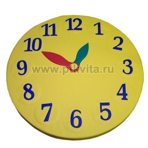 Мат круглый «Часы»(набор:цифры, стрелки) арт. 5МКА3 - фото 117477154