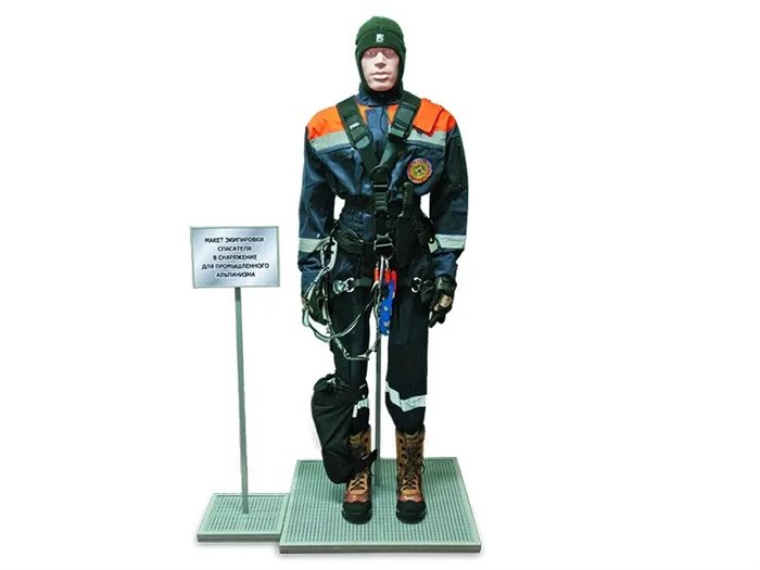 Наглядный макет экипировки спасателя с оригинальными образцами "Промышленный альпинизм и десантная подготовка" ✅ - фото 117477976