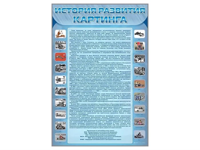 Стенд "История развития картинга" ✅ - фото 117478031