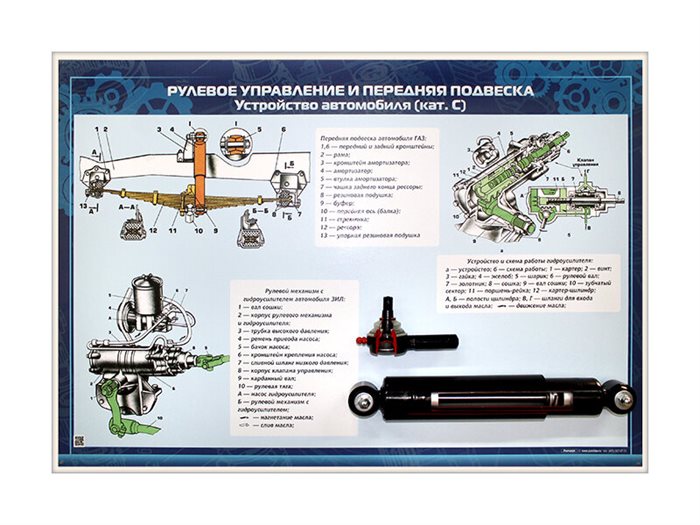 Стенд с разрезными агрегатами "Рулевое управление и передняя подвеска" (категория "C") ✅ - фото 117478228