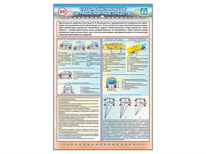 Стенд "Силы, действующие на транспортное средство" (категории "B", "С", "D") ✅ - фото 117478266