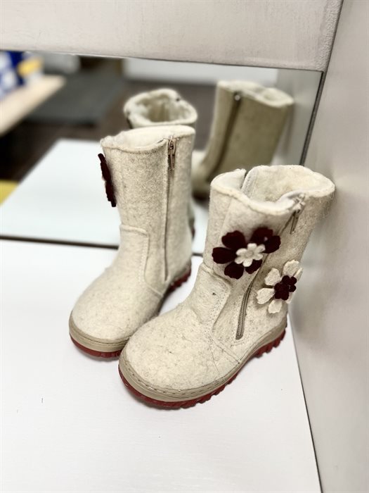 Детские валенки для девочки, зимние, цветы, размер 24 Россия (111119) - фото 118615714