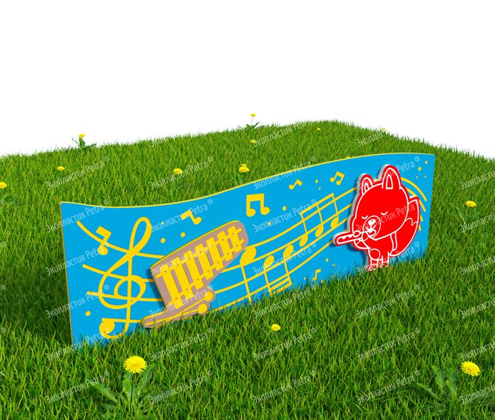 Забор из Экопластика Petra ® "Музыкальные инструменты" (Модель 3) - фото 120435748