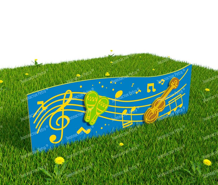 Забор из Экопластика Petra ® "Музыкальные инструменты" (Модель 7) - фото 120435752