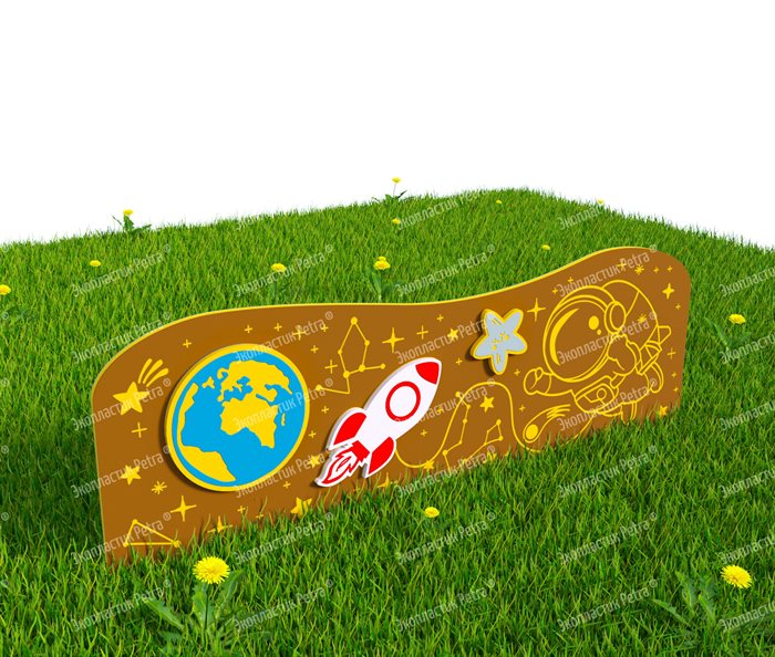 Забор из Экопластика Petra ® "Космическое пространсто" (Модель 6) - фото 120435762