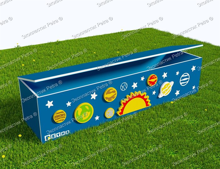 Вечная "Лавка-шкаф для хранения игрушек в теневой навес" из Экопластика PetraВариант № 04 - фото 120624023