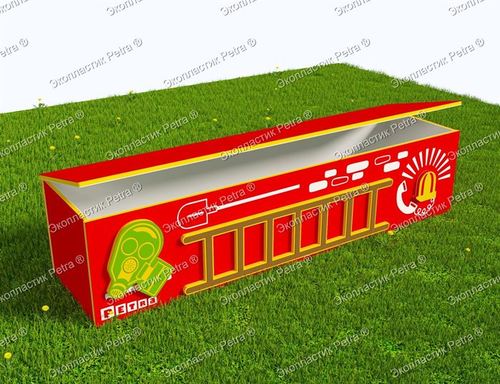 Вечная "Лавка-шкаф для хранения игрушек в теневой навес" из Экопластика PetraВариант № 06 - фото 120624025