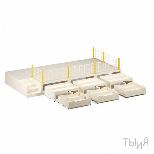 Подиум "Румо" с выдвижными кроватями на 12 мест - фото 121183860