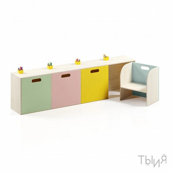 Набор мебели для занятий "Мой мир" (стол, 4 стула) - фото 121184066