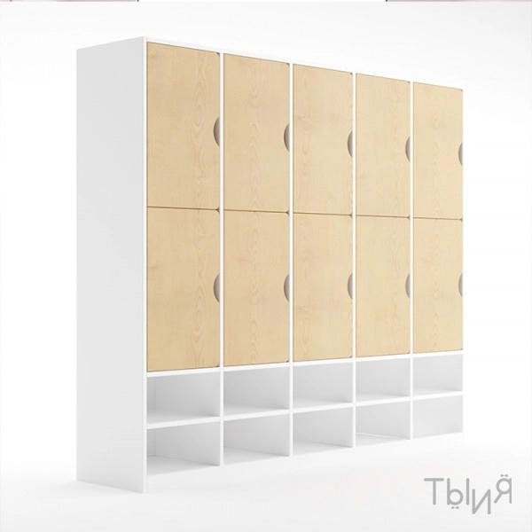 Кабинка для переодевания (2 яруса, 10 шкафчиков) - фото 121184731