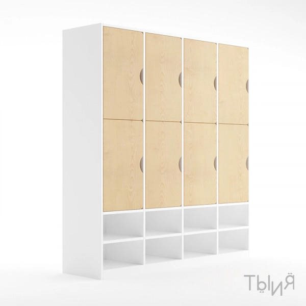 Кабинка для переодевания (2 яруса, 8 шкафчиков) - фото 121184734