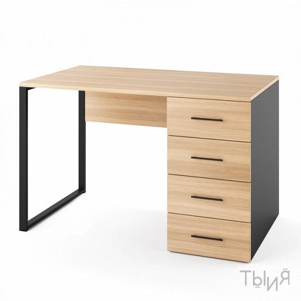 Стол с тумбой «Профи» лофт - фото 121232012