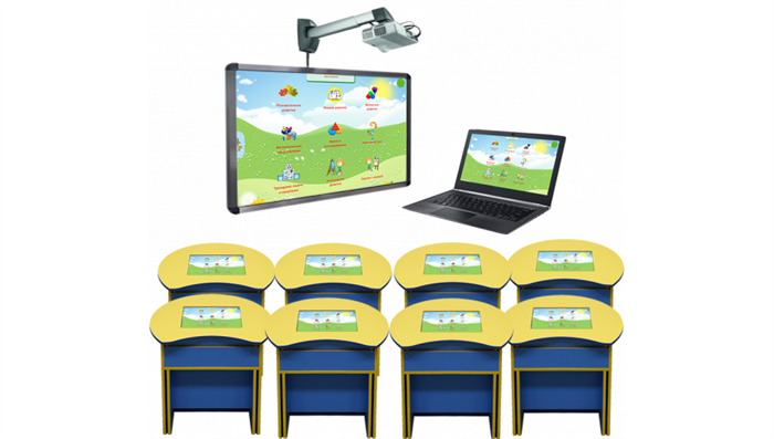 Интерактивный класс для ДОУ (ноутбук, инт.доска, 8 парт) - фото 121355094