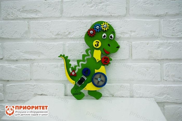 Бизиборд Зеленый динозаврик - фото 121511898