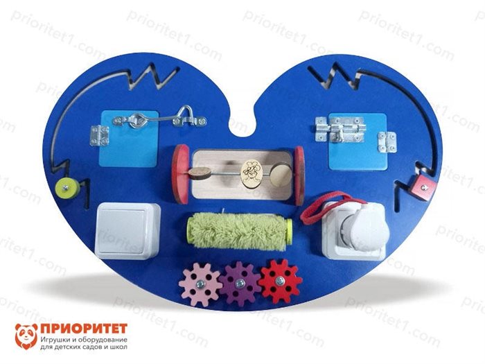 Бизиборд Синее сердце - фото 121512166