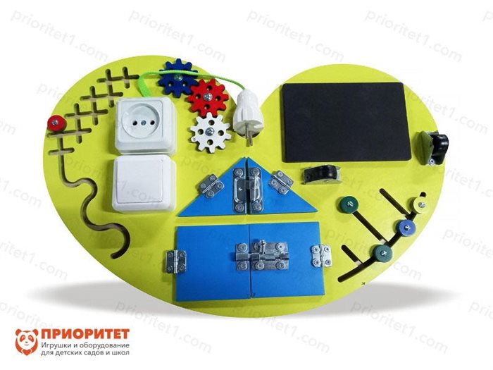 Бизиборд Желтое сердце - фото 121512188