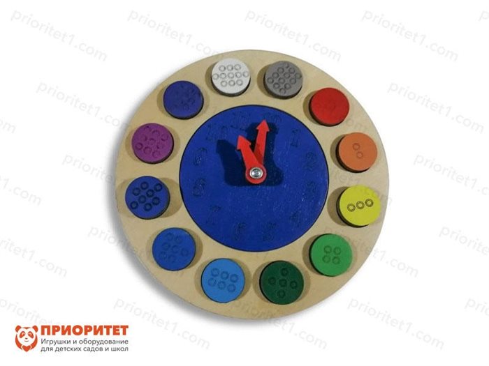 Тактильные часы Цифры и точки - фото 121514498