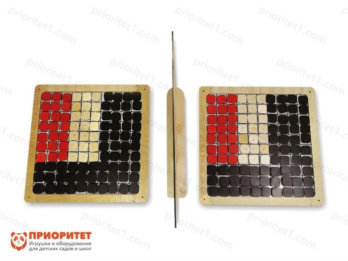 Настенная логическая игра Морской Бой с перегородкой и магнитами + запасные фигуры - фото 121514941