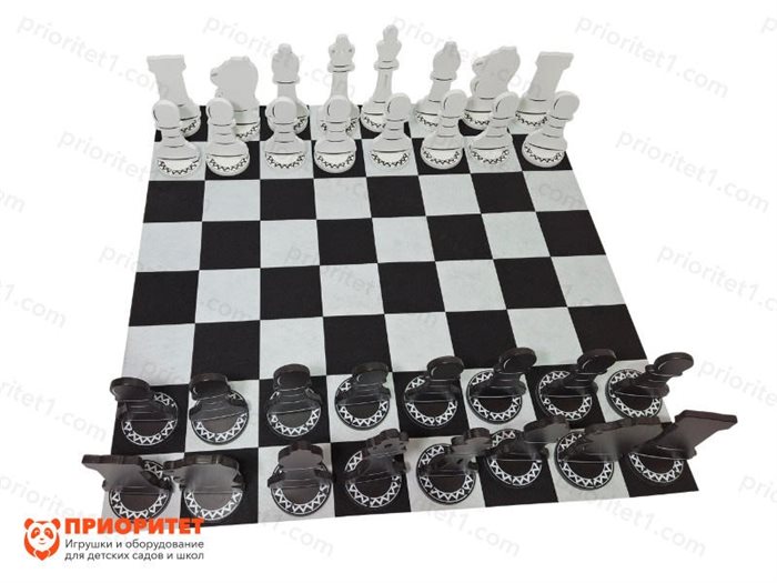 Набор напольных шахмат Игра чемпионов - фото 121514981