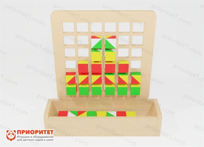 Тактильно-развивающая панель Кубо-мозаика - фото 121515070