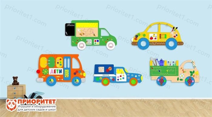 Набор бизибордов Автомобили Профессионалов - фото 121517092