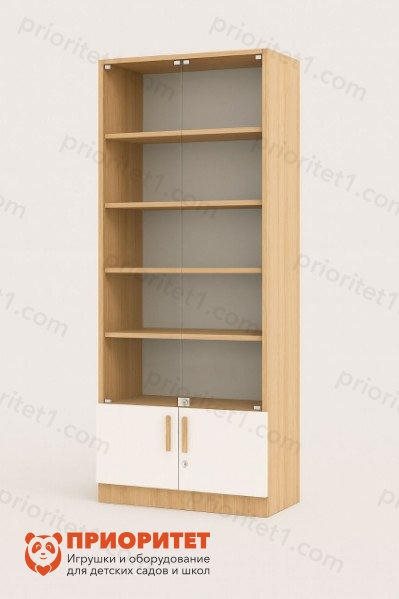 Большой шкаф-витрина со стеклянными дверцами - фото 121517351